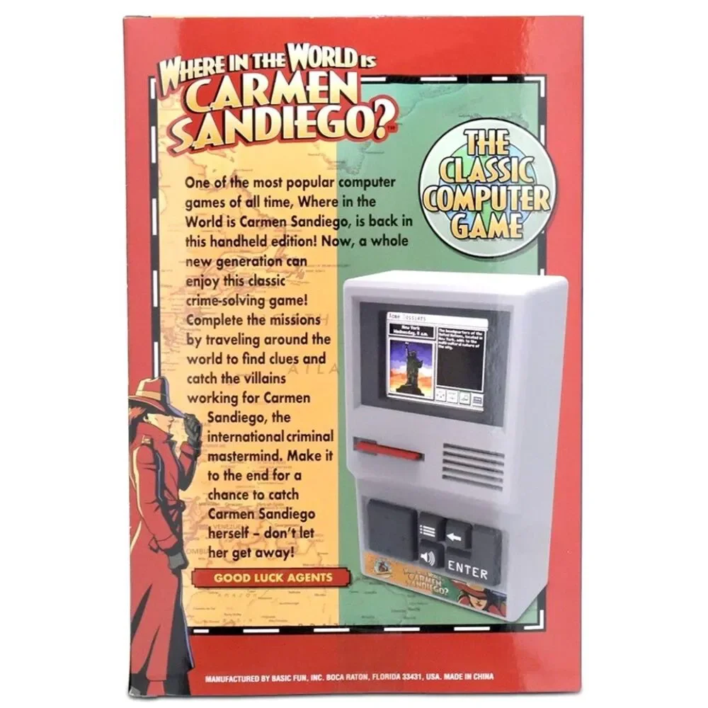 Where in the World is Carmen Sandiego Retro Handheld Electronic Computer Game